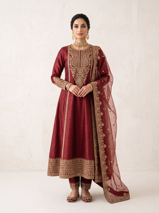 Muhammad collectionn three pc silk fully lined